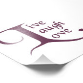 Live, Laugh, Love Foto Afdruk (Hoek)