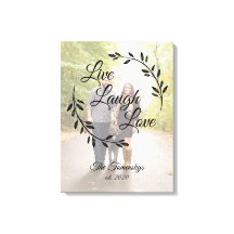 Live Laugh Love Foto en Familienaam