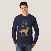 Live Laugh Love Golden Retriever T-Shirt (Voorkant volledig)
