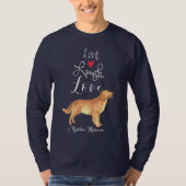 Live Laugh Love Golden Retriever T-Shirt (Voorkant)
