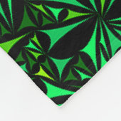 Live Laugh Love Green Fractal Fleece Blanket Deken (Hoek)