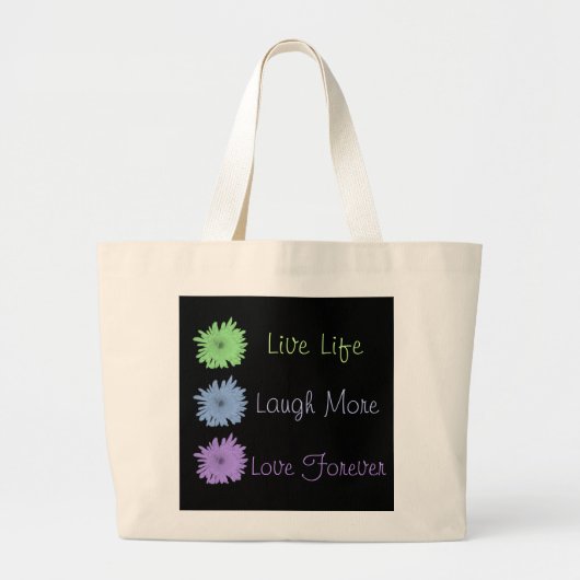 Live Laugh Love Grote Tote Bag (Voorkant)
