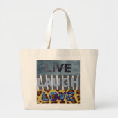 Live Laugh Love Grote Tote Bag (Voorkant)
