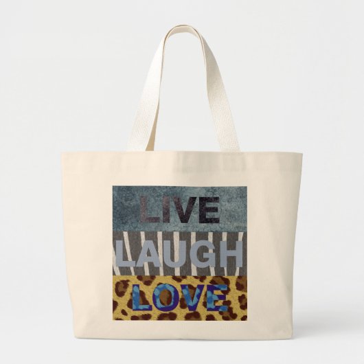 Live Laugh Love Grote Tote Bag (Voorkant)