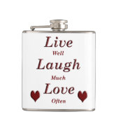 Live Laugh Love Heupfles (Voorkant)