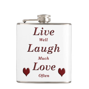 Live Laugh Love Heupfles