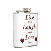 Live Laugh Love Heupfles (Rechts)