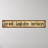 Live, Laugh, Love - Horses Poster (Voorkant)