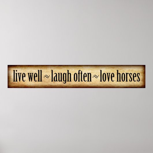 Live, Laugh, Love - Horses Poster (Voorkant)