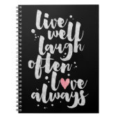 Live Laugh Love - Inspirerend Journal Notitieboek (Voorkant)