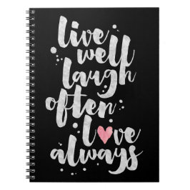 Live Laugh Love - Inspirerend Journal Notitieboek