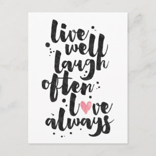 Live Laugh Love - Inspirerend Kaart