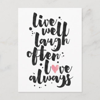 Live Laugh Love - Inspirerend Kaart
