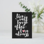 Live Laugh Love - Inspirerend Kaart (Staand voorkant)
