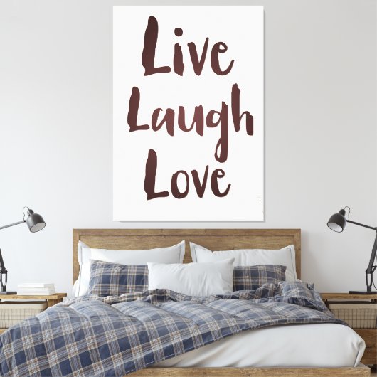 Live Laugh Love inspirerend quote Canvas Afdruk (Insitu (Slaapkamer))