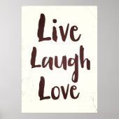 Live Laugh Love  inspirerend quote Poster (Voorkant)