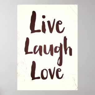 Live Laugh Love  inspirerend quote Poster