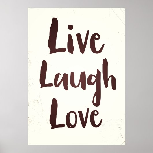 Live Laugh Love  inspirerend quote Poster (Voorkant)