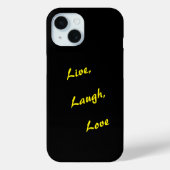 Live, Laugh, Love iPhone Case – inspireer elke dag (Achterkant)