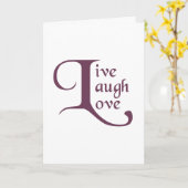 Live, Laugh, Love Kaart (Gele Bloem)