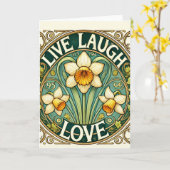 Live Laugh Love Kaart (Gele Bloem)