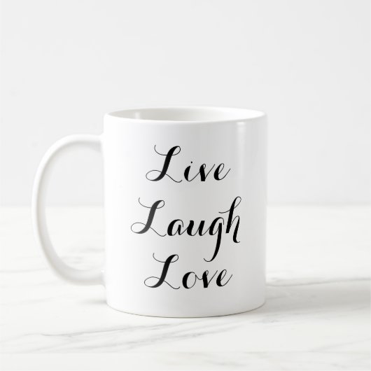 Live Laugh Love Koffiemok (Links)