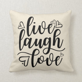 Live Laugh Love Kussen