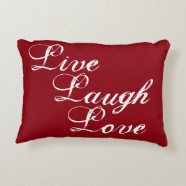 Live Laugh Love-kussen met demask back Decoratief Kussen