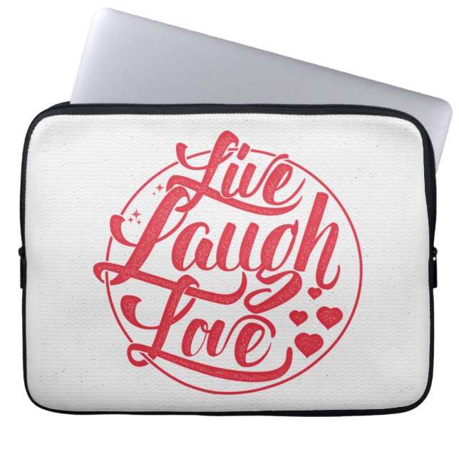 Live Laugh Love Laptop Sleeve (Voorkant)