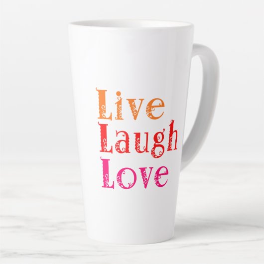 Live Laugh Love Latte Mok (Rechterhoek)