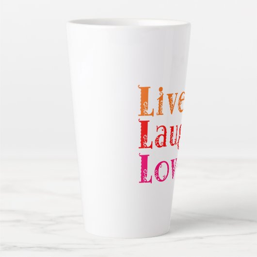 Live Laugh Love Latte Mok (Voorkant)