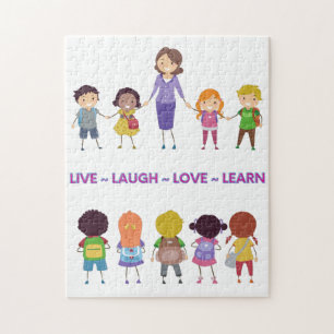 Live ~ Laugh ~ Love ~ Learn School Teacher   Legpuzzel