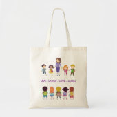 Live ~ Laugh ~ Love ~ Learn School Teacher Tote Bag (Voorkant)