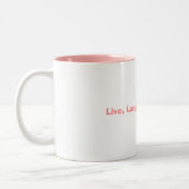 Live, Laugh, Love, Learn Tweekleurige Koffiemok (Links)