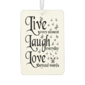 Live Laugh Love Luchtverfrisser (Achterkant)