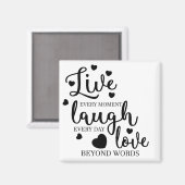 Live Laugh Love Magneet (Voorkant / Achterkant)