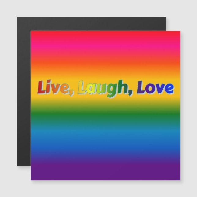 Live, Laugh, Love magnet (Voorkant / Achterkant)