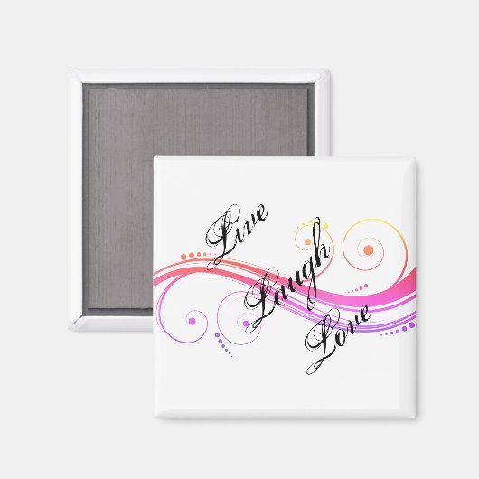 Live Laugh Love Magnet (Voorkant / Achterkant)