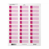 Live Laugh Love moediger woorden Hot Pink Fuchsia Etiket (Full Sheet)