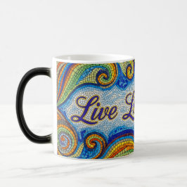 Live Laugh Love mozaïek kleur veranderende keramis Magische Mok