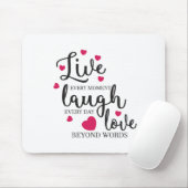 Live Laugh Love Muismat (Met muis)