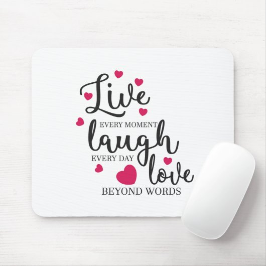Live Laugh Love Muismat (Met muis)