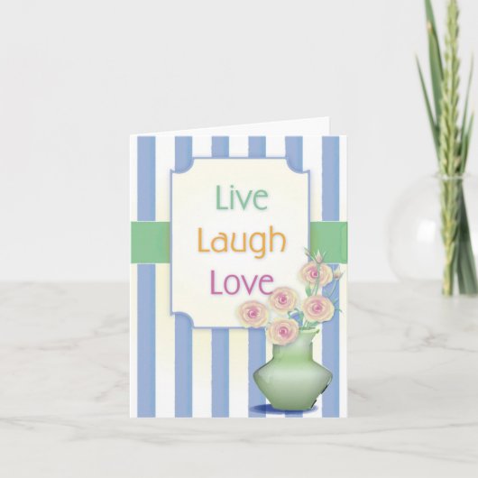 Live Laugh Love Notecard Kaart (Voorkant)