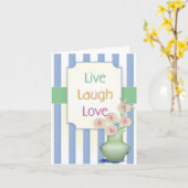 Live Laugh Love Notecard Kaart (Gele Bloem)