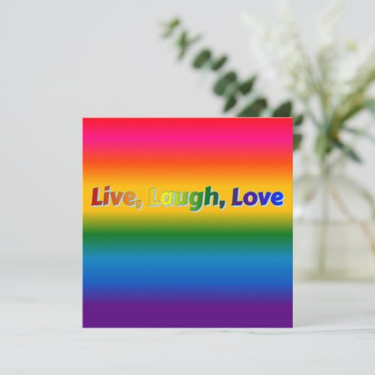 Live, Laugh, Love notiecard (Staand voorkant)