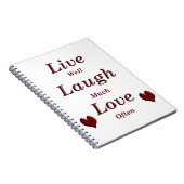 Live Laugh Love Notitieboek (Rechterzijde)