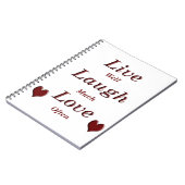 Live Laugh Love Notitieboek (Linkerzijde)