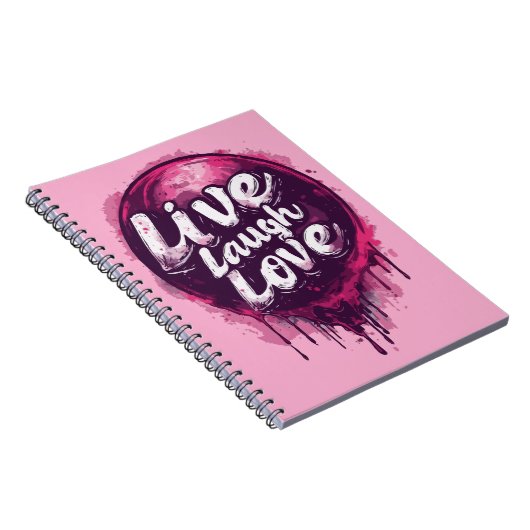Live Laugh Love Notitieboek - Dankbaarheid en crea (Rechterzijde)