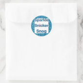 Live Laugh Love of Sparkle Snicker Snog Ronde Sticker (Tas)