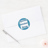 Live Laugh Love of Sparkle Snicker Snog Ronde Sticker (Envelop)